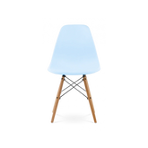 Eames DSW Hellblauer Dowel Side Dining Chair aus den 50er Jahren – Moderner Küchen- und Esszimmerstuhl